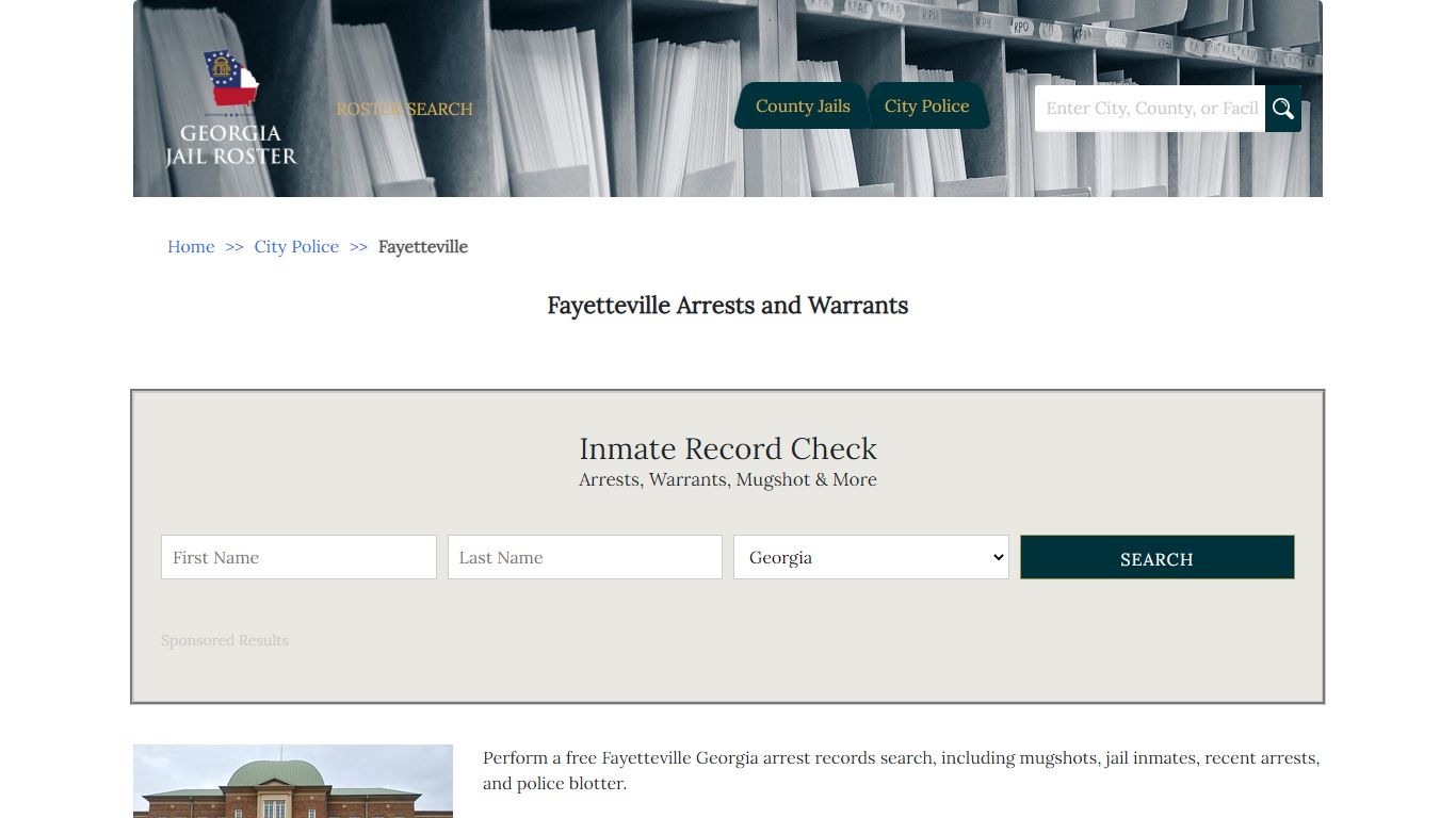 Fayetteville Arrests and Warrants | Georgia Jail Inmate Search